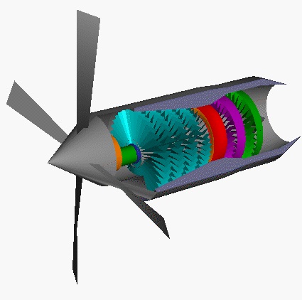  Motor turboélice. 